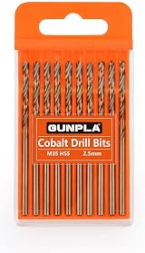 Gunpla 2.5mm Cobalt Drill Bit Set 10 Pcs M35 HSS Straight Shank view 1