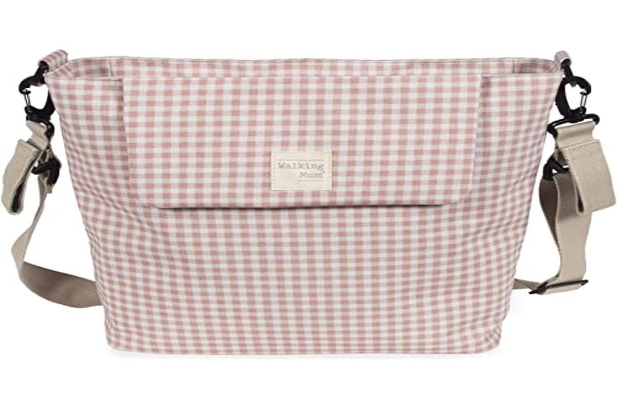 Walking Mum. I Love Vichy Baby Changing Pad Bag Carrier Shoulder Bag Pink 42 x 36 x 13 cm