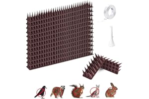 17.7inx1.57in 12Pack Bird Spikes Plastic Defender for Cats Pigeon Repellent Outdoor Deterrent Fence Cats Squirrels Birds Racc