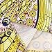 Novia's Choice Women African Floral Print Pleated High Waist Maxi Skirt Casual A Line Skirt(Yellow Geometric 3)