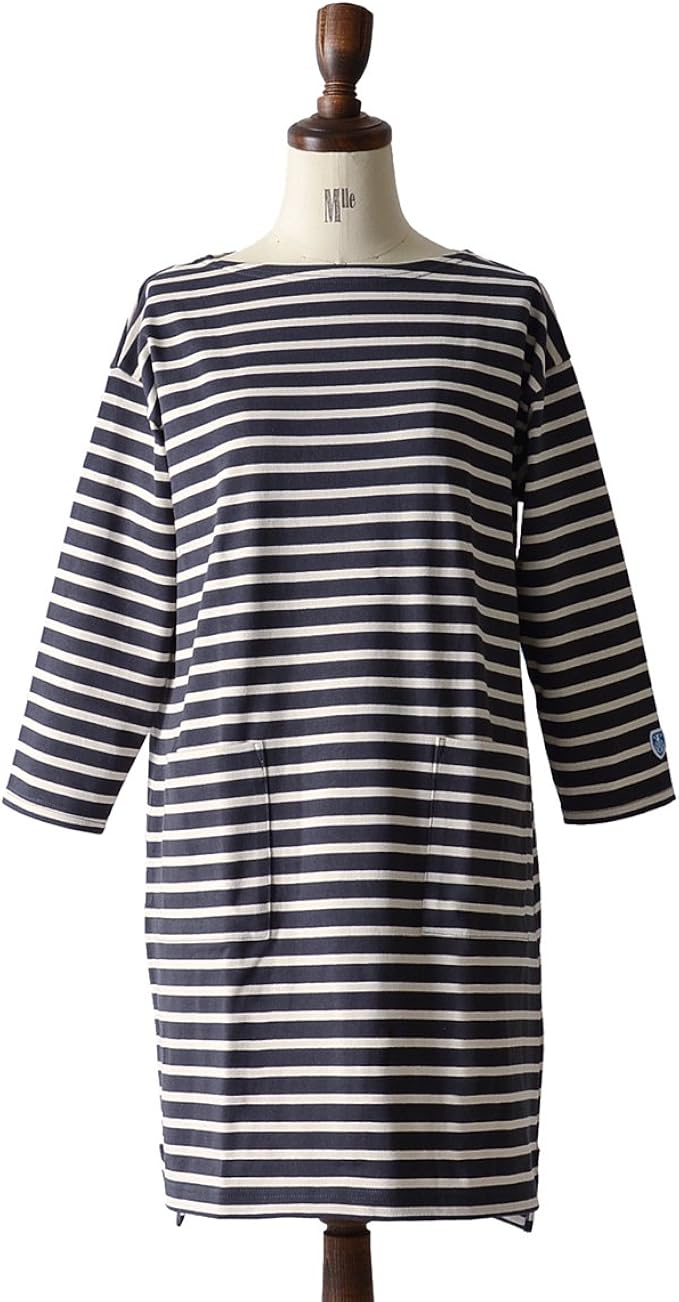 Amazon Co Jp Orcival Cotton Lourd コットンロード ポケットワンピース Rc 9030 Free Granite Ecru 服 ファッション小物