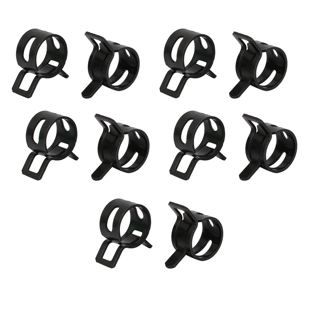 Sourcingmap 10 Pcs 11mm Spring Type Action Fuel Hose Pipe Low Pressure Air Tube Clip Clamp