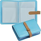 FORYEE Credit Card Holder with 40 Suitable Slot, ID Card Case PU Leather Wallet for Women Men Business Organiser Pocket (Sky Blue)