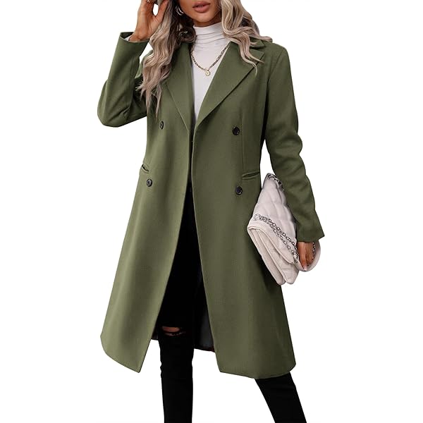 Amazon.com: Wirziis Womens Winter Long Sleeve Pea Coats Fashion