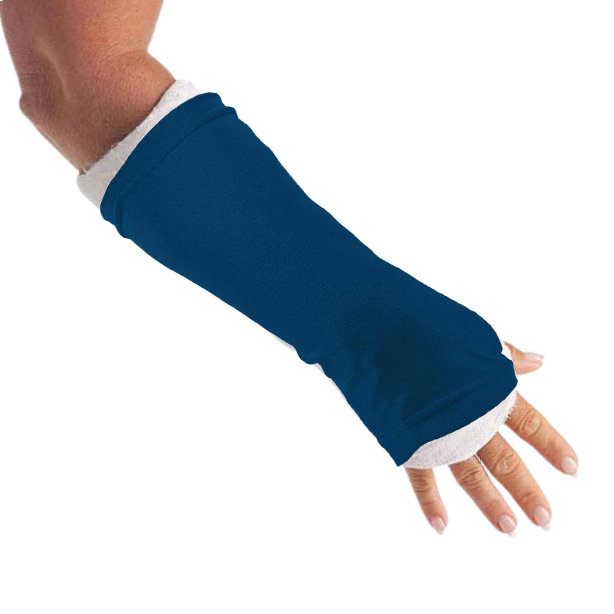 Arm Cast Sleeve Cover | Protects Arm Cast and Aids in Keeping your Cast Clean. Cast Protectors for Wrist Casts and Dressings, Plaster Cast Protector. (Blue, L)