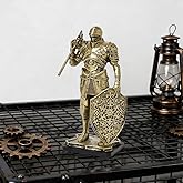 Will Art Museum Knight Statue Knight Armor Standing Figurines Home Decor Hand Painted Medieval Knight Collection Knight Ornament Novelty Office Tabletop Desktop Display Gifts