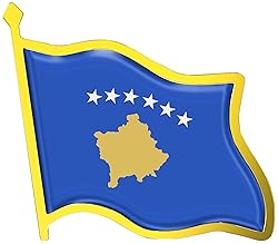 Kosovo Flag Lapel Pin - Enamel Metal National Badge