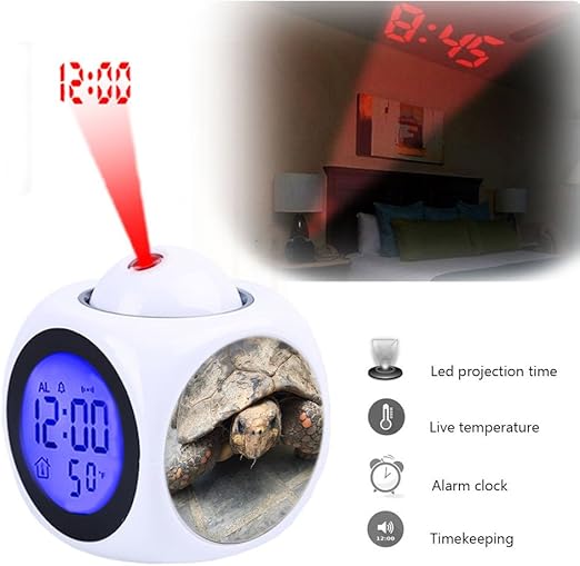 Amazon Com Projection Alarm Clock Wake Up Bedroom With Data And