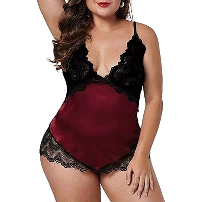 Plus Size Lingerie for Women, Sexy Deep V Satin Colombia | Ubuy