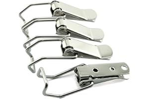 HJ Garden 4pcs Spring Loaded Toggle Latch Hasp,304 Stainless Steel Box Cabinet Latch Catch Locks Hasps 73mm/2.88 in