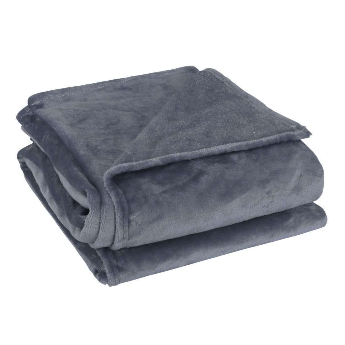 sourcing map Flannel Fleece Blanket Soft Lightweight Plush Microfiber Bed or Couch Blanket, Dark Gray 150 x 200cm