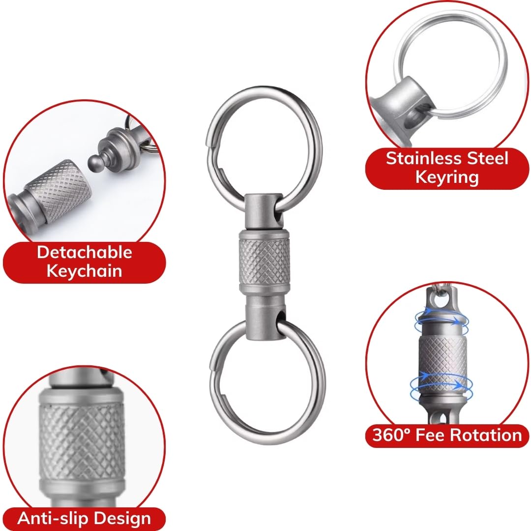 Disconnect Key Chain Mua JVCOM Titanium Quick Release Keychain, Detachable Key Ring ...