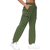 VVK Women's Hiking Cargo Pants Lightweight Quick Dry Outdoor Athletic Pants Camping Climbing Golf Zipper Pockets