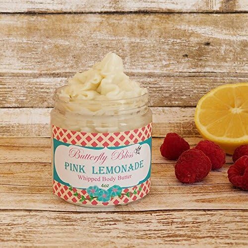 Pink Lemonade Whipped Body Butter, body butter, shea body butter, 4oz jar