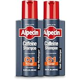 Alpecin C1 Caffeine Shampoo 8.45 fl oz (Pack of 2) Men's Natural Hair Growth Shampoo for Thinning Hair with Niacin and Castor Oil