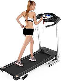 Merax Electric Folding Treadmill Motorized Running Machine with Wheels Easy Assembly