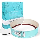 Spmarkt 10-Inch Glass Bottom Springform Pan with Silicone Seal, Springform Pan 10 inch Nonstick,10In Cheesecake Pans Springform, Leak-Proof, Nontoxic & Oven-Safe