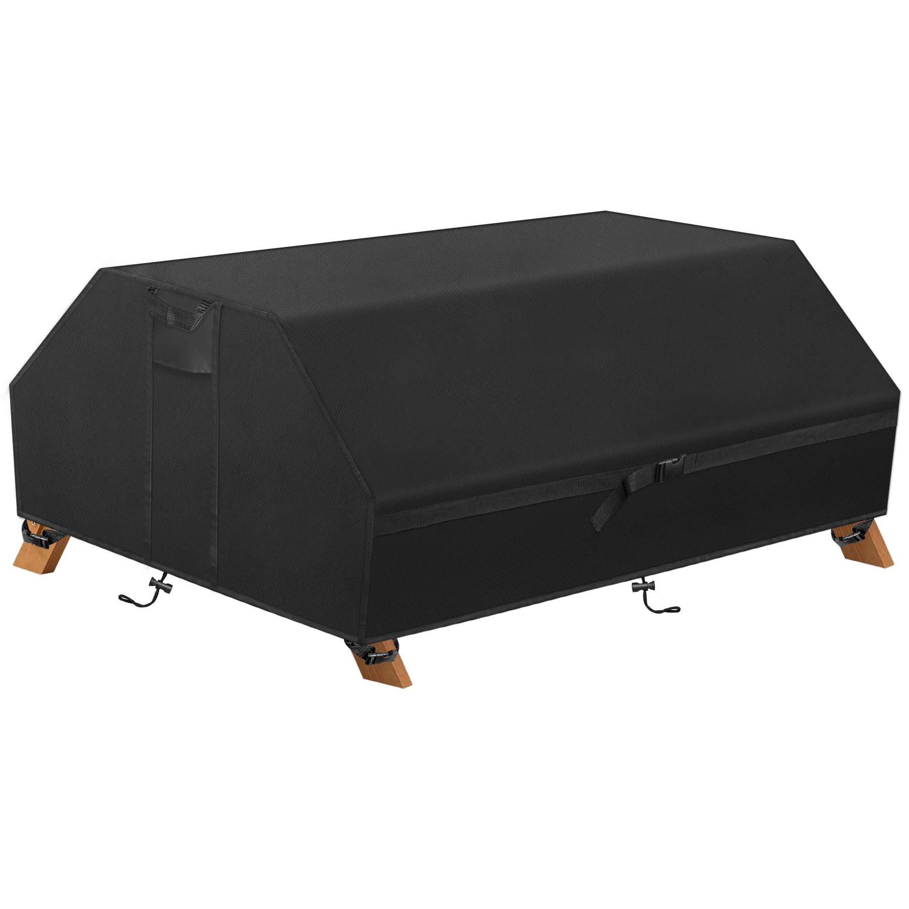 Photo 1 of Kovshuiwe 55 Inch Picnic Table Cover Heavy Duty Waterproof, 600D Oxford Cloth Wind Dust Proof Anti-UV Outdoor Patio Table Bench Covers Winter