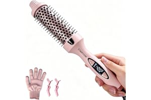 STANSOM Thermal Brush, 1.5 inch Curling Brush 75W Powerful Blowout Styler, Heated Round Brush for Blowout Look , Ceramic Tour