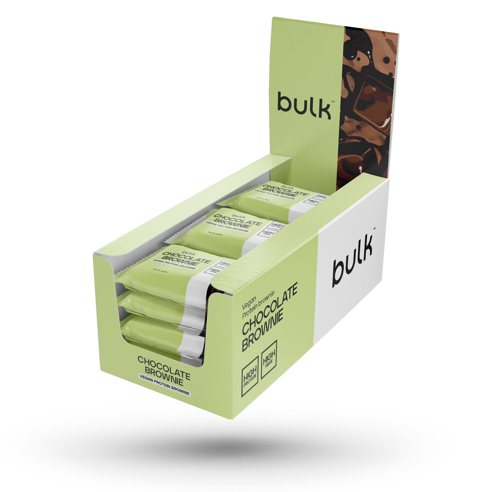 Bulk Vegan Protein Brownie, Chocolate, Pack of 12, Packaging May Vary
