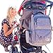 Large Stylish Grey Baby Diaper Bag Backpack, Multi-Function Travel Backpack, with Changing Pad, Stroller Straps & Hooks Lots of Pockets with Insulated Pocket for Bottles