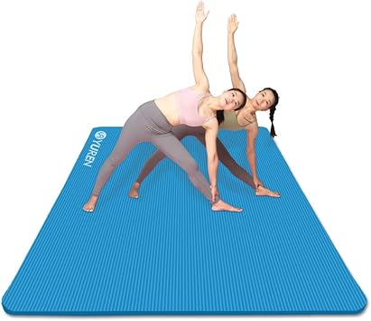 YUREN Colchoneta de Yoga XL 20mm Extra Gruesa 200×135cm Grande NBR Antideslizante Esterilla para Ejercicio Pilates Fitness Workout y Gimnasia: Amazon.es: Deportes y aire libre