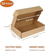 RLAVBL 25 Pack Small Shipping Boxes 9x6x2 Brown Corrugated Carton view 3