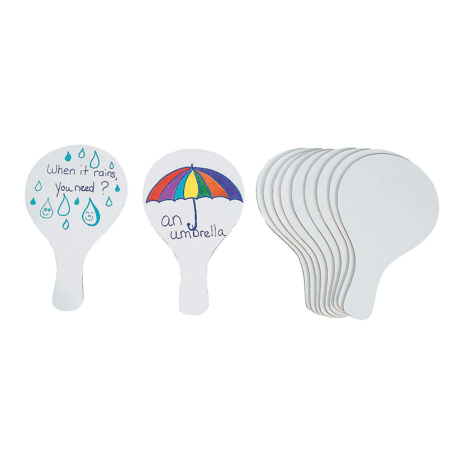 Fun Express What's The Answer? Dry Erase Paddles (1 Dozen)
