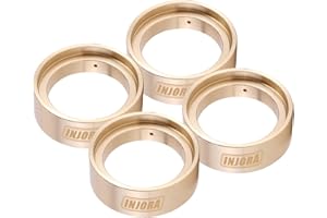 INJORA Brass Inner Rings Wheel Weights for TRX4M 1/18 RC Crawler Stock Tires Upgrade,29g/pcs