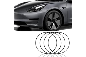 GrJyls Rim Protector for Car Wheels (Fits 18-21" Wheel Diameter) - Pack of 4 Premium Aluminum Alloy Wheel Protector for All Cars, Trucks, SUVs and Tesla All Models (Black,19)
