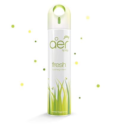 Godrej aer Spray, Home and Office Air Freshener - Fresh Lush Green (240 ml)