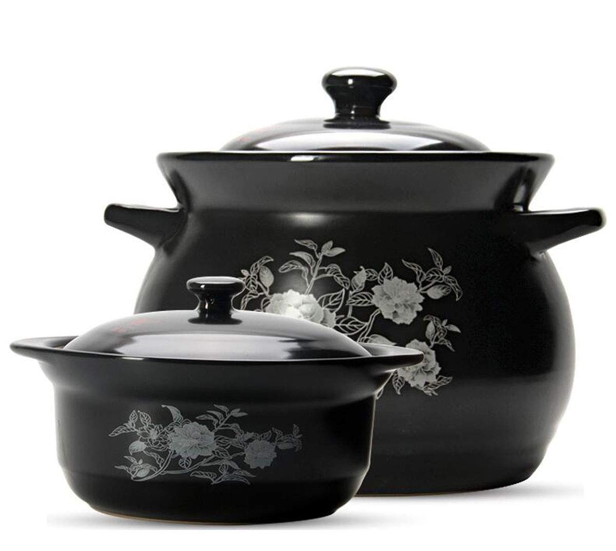 公式の キャセロールセラミック鍋耐熱スープ粥シチュー鍋2黒2 85lと1 2l B07p8spfv9 受賞店舗 Www Naturalnails Es