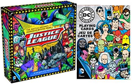 DC Comics Justice League Board Games and Playing Card Bundle