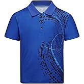 SECOOD Boys Short Sleeve Pique Polo Shirts Summer Casual Uniform Funny Sport Tops for 6-16 Years