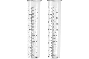 VIKKSAER 2 Pack 7inch Garden Glass Rain Gauge, Rainfall Tube Measurement Gauge Replacement Tubes for Outdoor Lawn Yard Garden