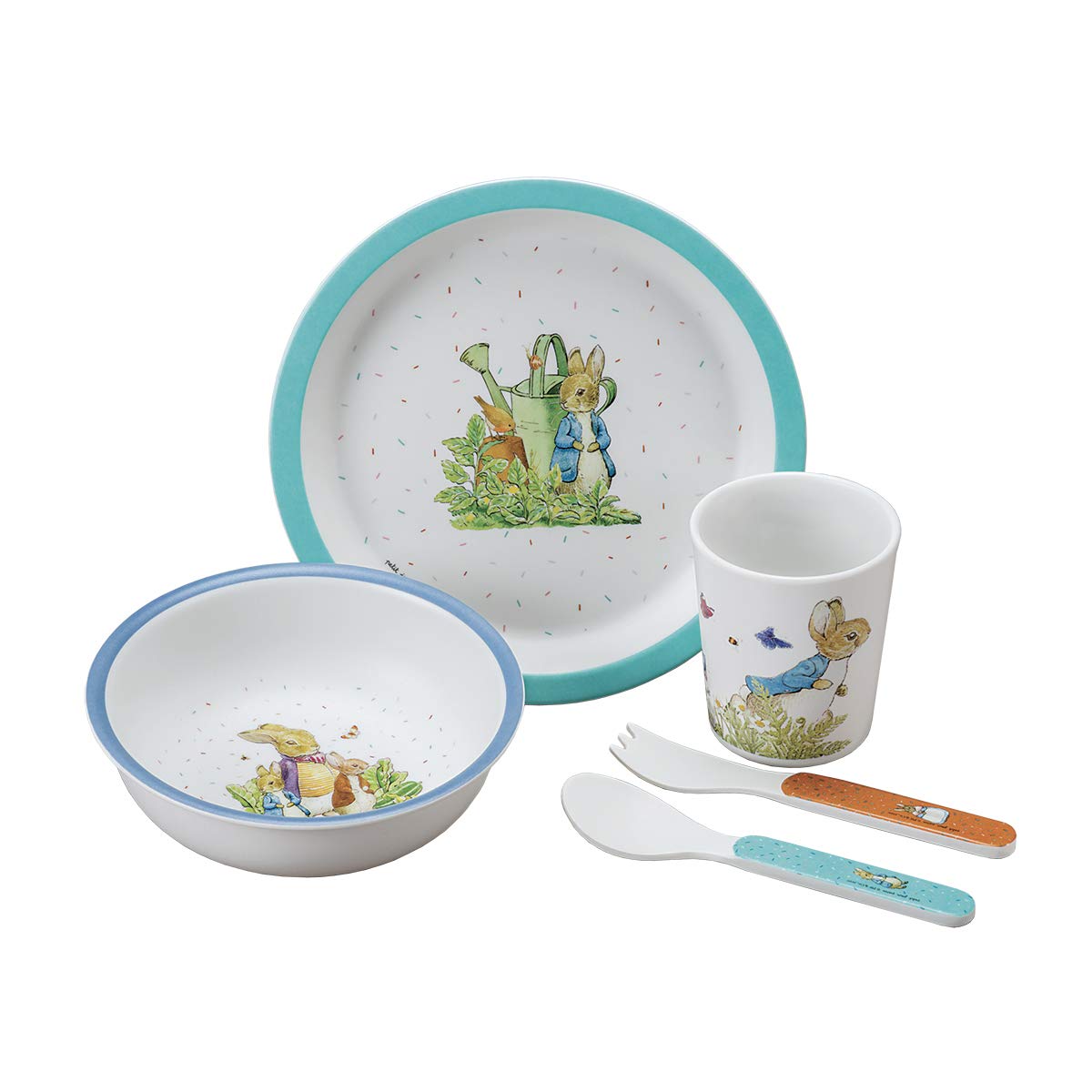 Petit Jour Paris - Set of 5 Pieces Peter Rabbit Blue - with its Gift Box!, Multicolored