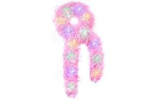 SOGUGOM Pink Light Up Boas - 65g 2 Yards LED Feather Boas for Party, Concert, Halloween, Christmas and Dancing Wedding(LED Boa - Pink)
