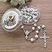 WE First Holy Communion Scented Rosary Favor - 12 Rosaries with individual Gift box (6mm, White)