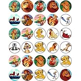 30 x Edible Cupcake Toppers &ndash; Jungle Safari Lion Theme Party Collection of Edible Cake Decorations