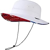 UVSAI UPF 50+ Foldable Sun Hat Patterned Under Brim Bucket Hats for Summer Hiking Fishing Beach Safari Men Women