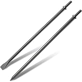 2 Pack 14" Air Hammer Bits Attachments,0.401 Inch Shank Chisel Bit Set,Cr-Mo Alloy Steel Punch