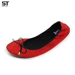 Women's Foldable Travel Ballet Slip On Shoes Roll