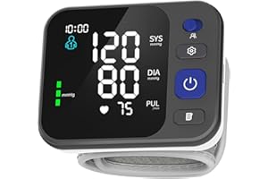 Coverich Blood Pressure Monitor Backlit Display Adjustable Cuff Dual User 2x99 Reading Memory Portable Automatic Monitors for Home Use with Storage Bag
