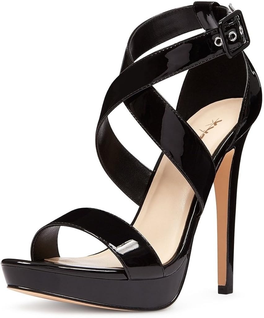 XYD Sexy Low Platform High Heel Sandals Strappy Open Toe