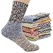Bienvenu Women's Lady's 5 Pack Multicolor Cotton Crew Socks, Multi Color 4