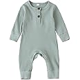 Kuriozud Newborn Infant Unisex Baby Boy Girl Clothes Button Romper Jumpsuit Basic One Piece Outfits
