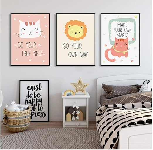 Qiumeixia1 Poster Mignon Animal De Dessin Animé Chat