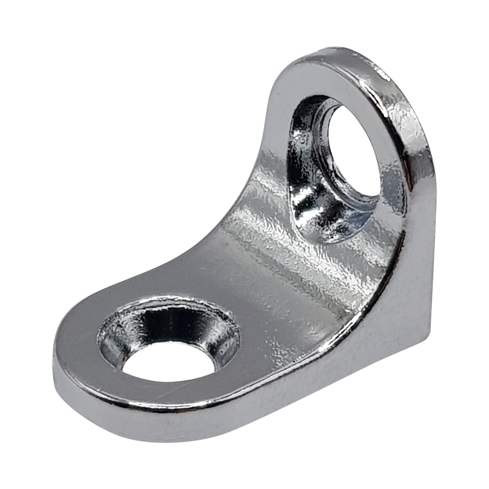 M4TEC Heavy Duty Shelf Brackets - 10 Pack Steel Metal Chrome, 22x14x16.5mm, Closet Shelf Supports