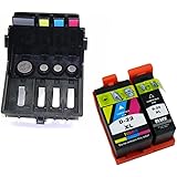 Replacement Dell 21 ink cartridge + 4-slot Printhead Print Head for DELL P513w V313 V515w V313w V715w Office Printer