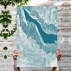 Abstract Mountain Painting Artwork for Home Framed